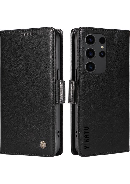 Samsung Galaxy S22 Ultra 5g Litchi Dokulu Deri Cüzdan Telefon Kılıfı (Yurt Dışından)