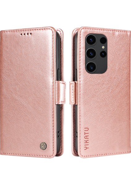 Samsung Galaxy S22 Ultra 5g Litchi Dokulu Deri Cüzdan Telefon Kılıfı (Yurt Dışından)