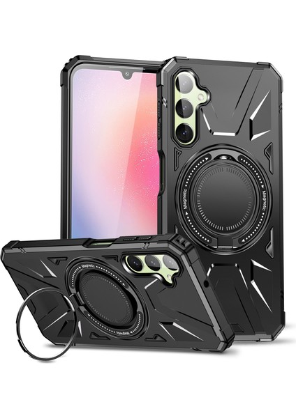 Samsung Galaxy A35 5g Manyetik Halka Tutucu Kickstand Tpu+Pc Telefon Kapağı (Yurt Dışından)