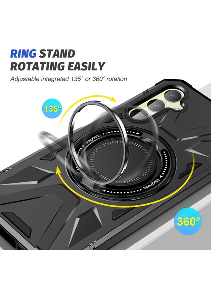 Samsung Galaxy A35 5g Manyetik Halka Tutucu Kickstand Tpu+Pc Telefon Kapağı (Yurt Dışından) modelleri