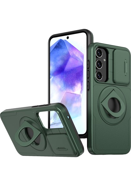 Samsung Galaxy A55 5g Manyetik Kickstand Tpu+Pc Telefon Kapağı (Yurt Dışından)