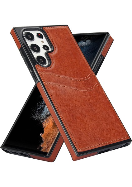 Samsung Galaxy S22 Ultra 5g Darbeye Dayanıklı Pu+Tpu Telefon Kabuğu (Yurt Dışından)