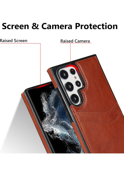 Samsung Galaxy S22 Ultra 5g Darbeye Dayanıklı Pu+Tpu Telefon Kabuğu (Yurt Dışından)