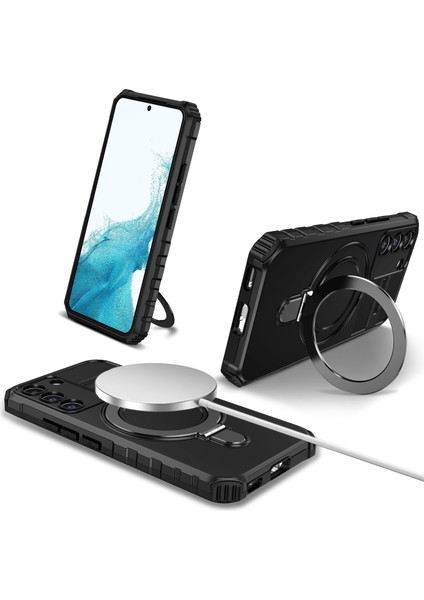 Samsung Galaxy S22+ 5g Kickstand Kapak Pc+Tpu Telefon Kılıfı Magsafe ile Uyumlu (Yurt Dışından)