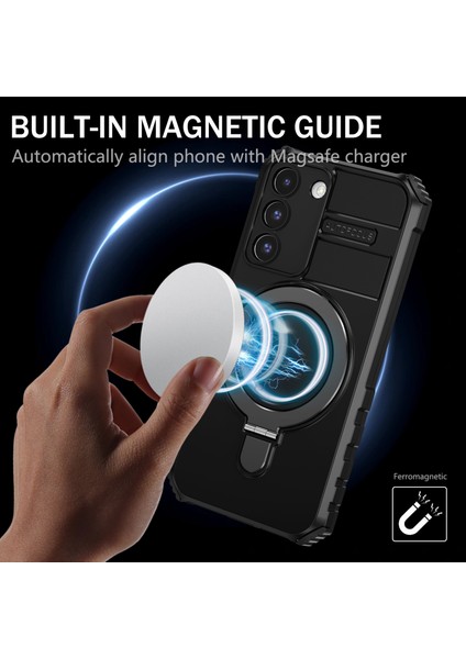Samsung Galaxy S22+ 5g Kickstand Kapak Pc+Tpu Telefon Kılıfı Magsafe ile Uyumlu (Yurt Dışından)