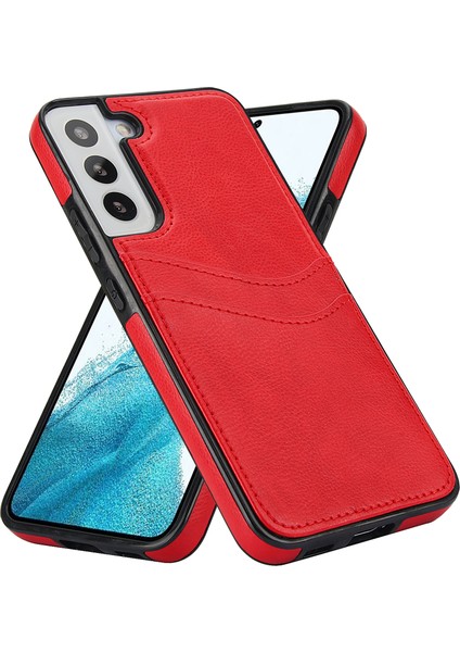 Samsung Galaxy S22+ 5g Çok Işlevli Telefon Kabuk Kart Yuvası Pu + Tpu Telefon Kılıfı (Yurt Dışından)