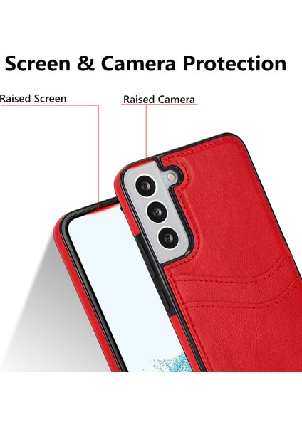 Samsung Galaxy S22+ 5g Çok Işlevli Telefon Kabuk Kart Yuvası Pu + Tpu Telefon Kılıfı (Yurt Dışından)