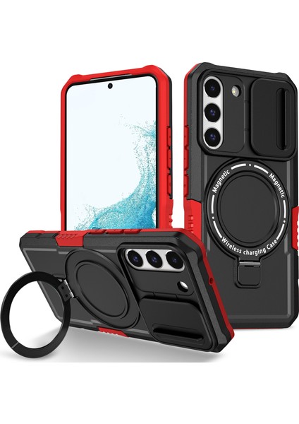 Samsung Galaxy S22+ 5g Kickstand Pc + Tpu Manyetik Telefon Kabuğu (Yurt Dışından)