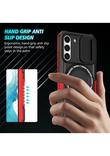 Samsung Galaxy S22+ 5g Kickstand Pc + Tpu Manyetik Telefon Kabuğu (Yurt Dışından)