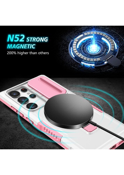 Samsung Galaxy S22 Ultra 5g Manyetik Telefon Kılıfı Pc + Tpu Kickstand Kabuk (Yurt Dışından) fiyatları