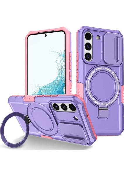 Samsung Galaxy S22+ 5g Kickstand Pc + Tpu Manyetik Telefon Kabuğu (Yurt Dışından)