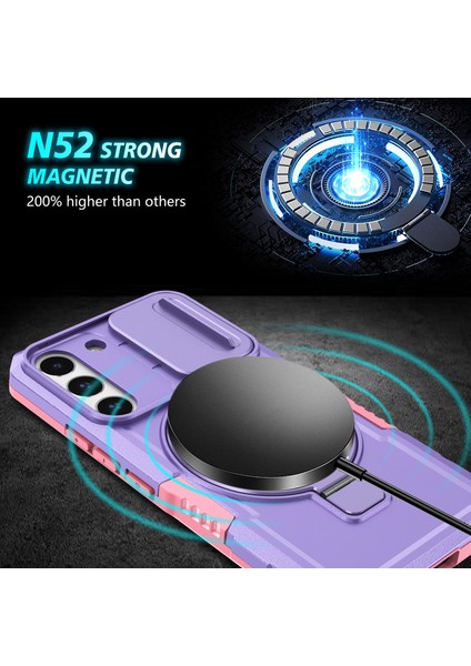 Samsung Galaxy S22+ 5g Kickstand Pc + Tpu Manyetik Telefon Kabuğu (Yurt Dışından)