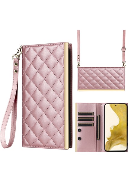 Samsung Galaxy S22+ 5g Pu Deri Crossbody Telefon Kılıfı (Yurt Dışından)