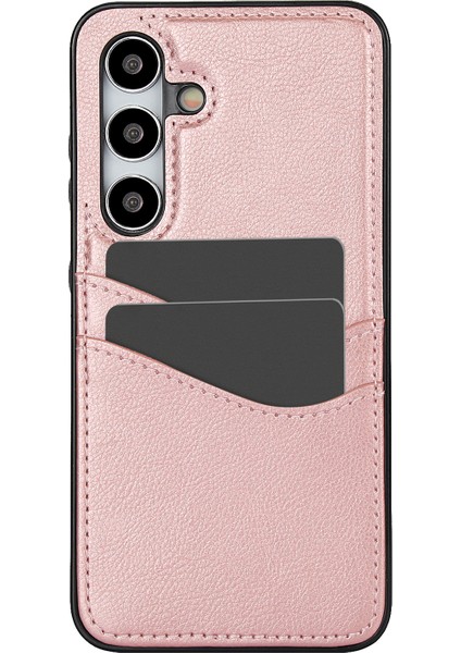 Samsung Galaxy S24 Plus Kart Yuvası Tasarımı Kabuk Toz Geçirmez Pu + Tpu Telefon Kapağı (Yurt Dışından)
