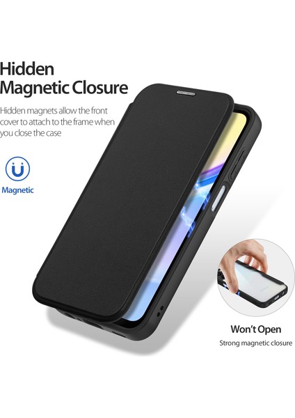 Samsung Galaxy A15 4g / A15 5g Deri Kart Yuvaları Flip Telefon Kapağı (Yurt Dışından)