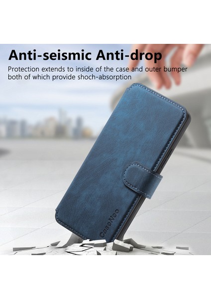Samsung Galaxy A15 4g / 5g Retro Deri Stand Rfıd Engelleme Çıkarılabilir Telefon Kapağı (Yurt Dışından)
