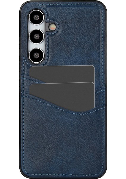 Samsung Galaxy S24 Plus Kart Yuvası Tasarımı Kabuk Toz Geçirmez Pu + Tpu Telefon Kapağı (Yurt Dışından)