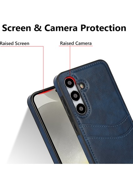 Samsung Galaxy S24 Plus Kart Yuvası Tasarımı Kabuk Toz Geçirmez Pu + Tpu Telefon Kapağı (Yurt Dışından)