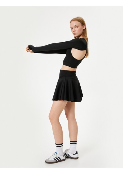 Mini Şort Etek Spor Yüksek Bel Slim Fit