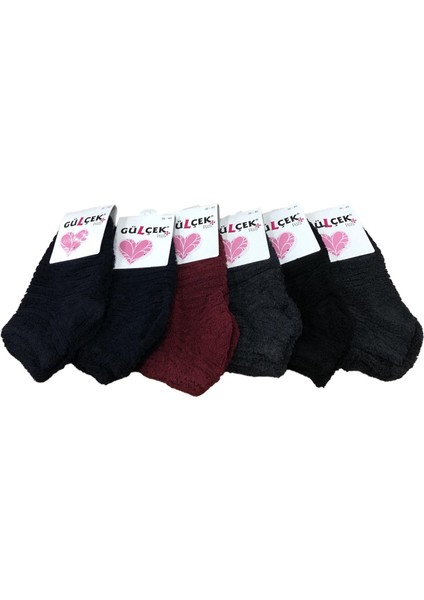6 Lı Gülçek Kadın Kışlık Havlu Patik Çorap 36-40 No