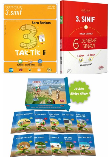3. Sınıf Tüm Dersler Taktikli Soru Bankası - Deneme - 10'lu Hikaye Seti