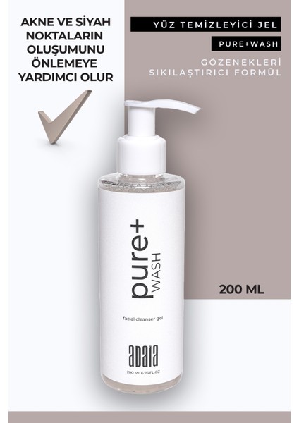Pure+ Wash Yüz Temizleme Jeli 200ML Facial Cleanser Gel