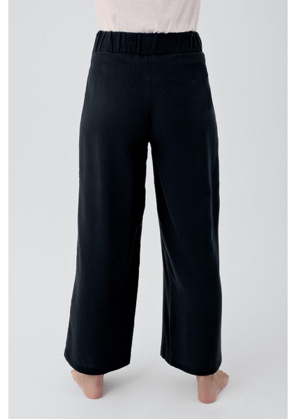 Çift Katlı Müslin Pamuklu Yüksek Bel Hamile Pantolon M209 modelleri