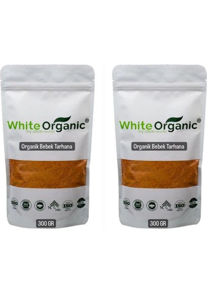 White Organic Organik Bebek Tarhanası +6 Ay Tuzsuz 2'li Set 300GR x 2