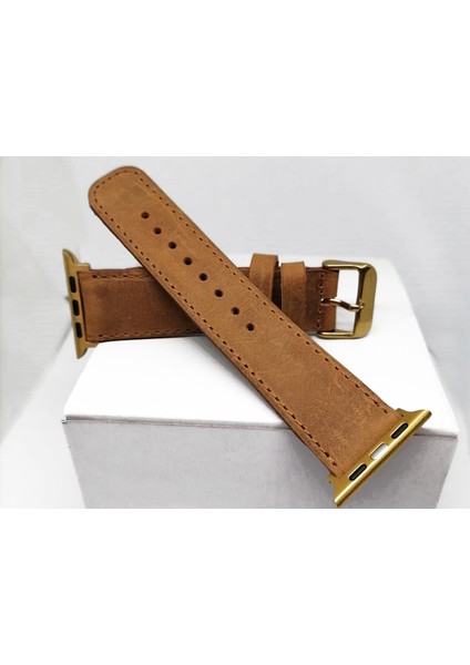 Akıllı Saat Uyumlu Deri Saat Kordonu 32MM /38MM Taba