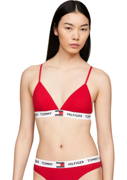 Kadın Dolgulu Üçgen Kırmızı Sütyen