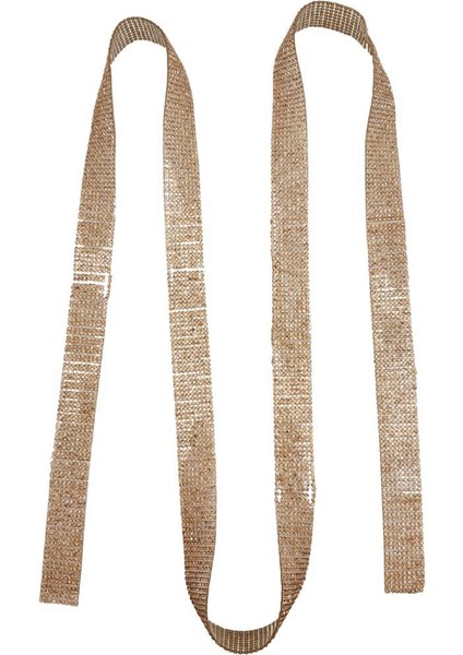 Taşlı Şerit Süs Gold Renk 1 Metre