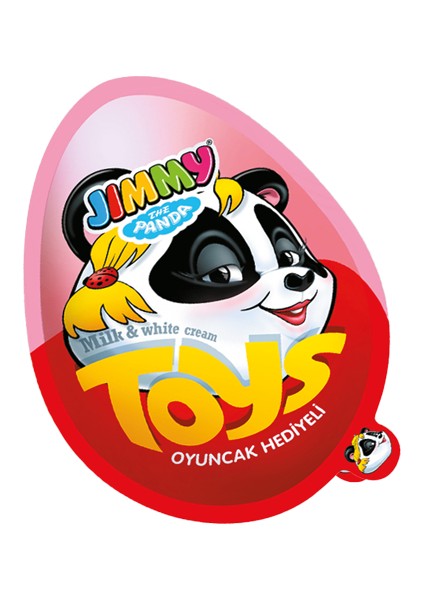 Jimmy Toys Oyuncaklı Sütlü & Kakao Kremalı Sürpriz Pembe (Kızlar Için) Yumurta 25 gr x 24