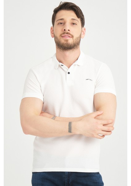Erkek Kırık Beyaz Polo Yaka Yazlık Pamuklu Kısa Kollu T Shirt fiyatları