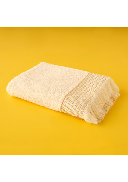Stitch Stripes Banyo Havlusu Sarı (90X150 Cm)
