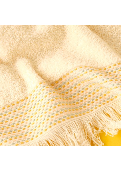 Stitch Stripes Banyo Havlusu Sarı (90X150 Cm)