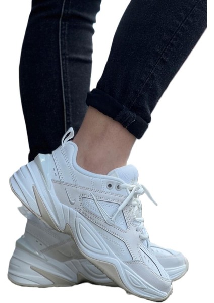 M2K Tekno Leather Sneaker Gerçek Deri Beyaz&krem Renk Unisex Spor Ayakkabısı