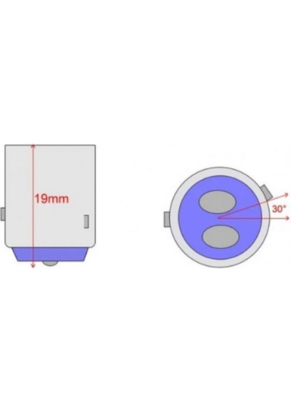 10 Adet 12V P21/5W Çift Duy Yakın Tırnak Standart Ampul BAZ15D