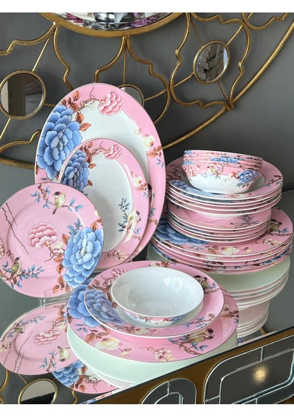 Yemek Takımı Floral Pink 27 Parça 6 Kişilik