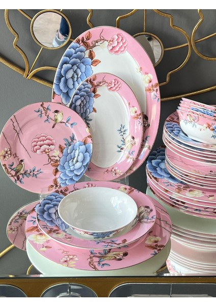 Yemek Takımı Floral Pink 27 Parça 6 Kişilik