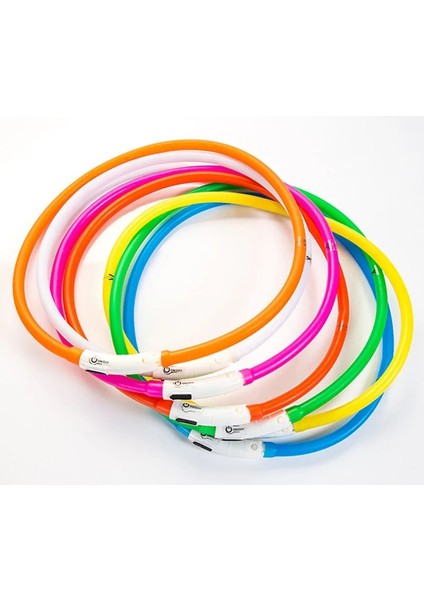 Gül Tarzı S Beden LED USB Şarj Köpek Tasması Şarj Edilebilir Lityum Pil Aydınlık Gece Güvenliği Anti-Kayıp Pet Labrador Için Yanıp Sönen Parlayan (Yurt Dışından) fırsatları