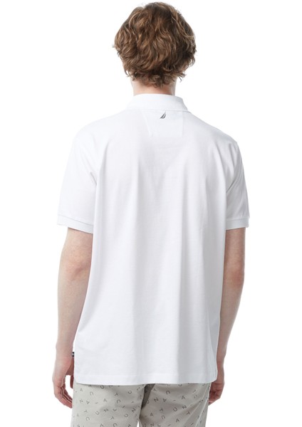 Nautıca Erkek Beyaz Classıc Fıt Kısa Kollu Polo K45327T.1BW