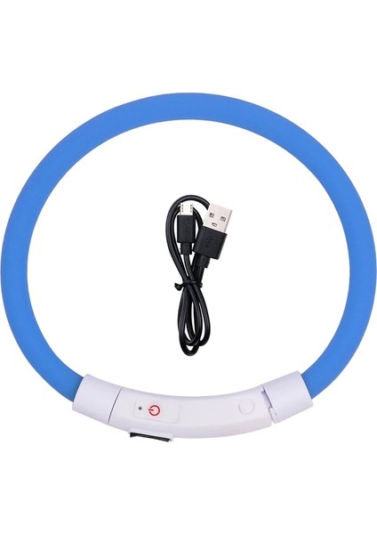 Renkli Stil 35CM Yumuşak Silikon Pet Köpek Tasması Şarj Edilebilir USB Şarj LED Tüp Yanıp Sönen Aydınlık Yavru Kedi Pil Gece Anti-Kayıp Pvc Yaka (Yurt Dışından) fırsatları