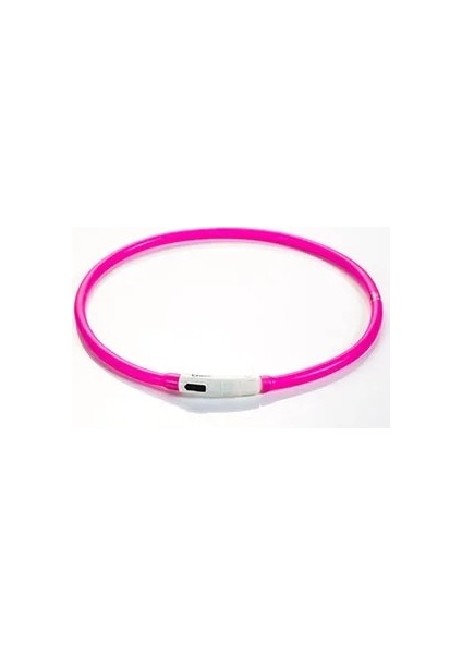 Gül Tarzı L Beden LED USB Şarj Köpek Tasması Şarj Edilebilir Lityum Pil Aydınlık Gece Güvenliği Anti-Kayıp Pet Labrador Için Yanıp Sönen Parlayan (Yurt Dışından)