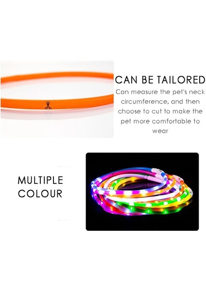 Gül Tarzı L Beden LED USB Şarj Köpek Tasması Şarj Edilebilir Lityum Pil Aydınlık Gece Güvenliği Anti-Kayıp Pet Labrador Için Yanıp Sönen Parlayan (Yurt Dışından) indirimleri
