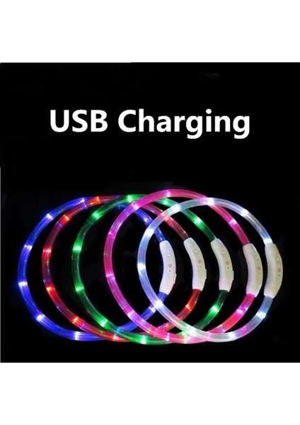 Sarı Stil 35CM Pet USB Şarj Edilebilir LED Köpek Tasması Işık Gece Güvenliği Yanıp Sönen Pet Malzemeleri Küçük Köpek Için Köpekler Aksesuarları LED Yaka Büyük (Yurt Dışından) fiyatları
