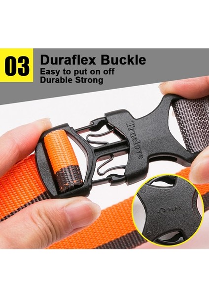 Turuncu Tarzı 51-66CM Boyun Küçük, Orta ve Büyük Köpekler Için Truelove Köpek Tasması Naylon Boyun Kemeri Eğitimi Yürüyüş Işığı Nefes Alabilir Koşu Turuncu Siyah TLC5171 (Yurt Dışından) indirimleri