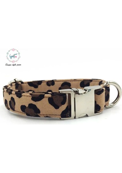 Yaka Stili Xs Beden Benzersiz Stil Paws Leopar Baskı Köpek Yaka ve Papyonlu Kurşun Set Pamuk Köpek ve Kedi Kolye ve Köpek Tasması (Yurt Dışından)