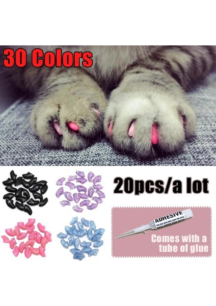 Gül Parıltı Stili L Beden Yeni Moda Renkli Kedi Tırnak Kapakları Yumuşak Kedi Pençesi Yumuşak Pawlot Ücretsiz Yapıştırıcı Tutkal ile Boyut Xs S M Lgift Pet Için (Yurt Dışından) fırsatları
