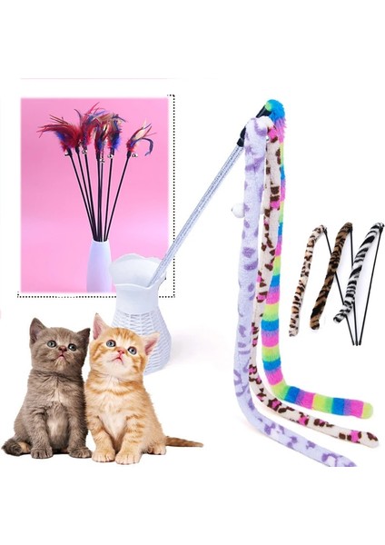 No.1 Tarzı Kedi Oyuncak Tüy Kedi Teaser Değnek Kedi Interaktif Oyuncak Komik Tırtıl Renkli Çubuk Teaser Değnek Pet Kedi Malzemeleri Kedi Aksesuarı (Yurt Dışından) fiyatları
