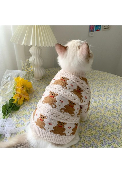 B Tarzı S Beden Kedi Kış Giysileri Küçük Köpekler Için Örme Pet Kazak Yavru Kedi Yelek Gömlek Giyim (Yurt Dışından) modelleri